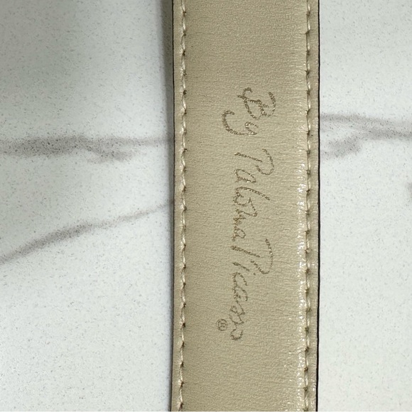 Vintage Paloma Picasso Cream and Gold Chain Hardware Belt, Size M / 75 - Picture 6 of 8